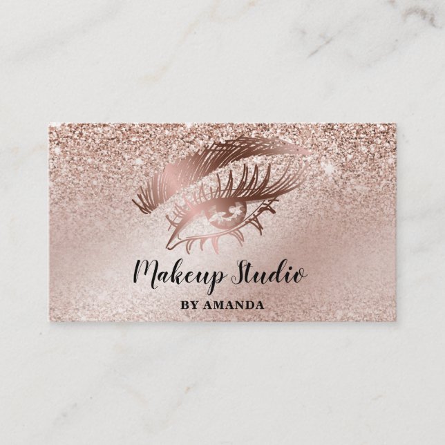 Carte De Visite Maquillage Artiste Yeux Brown Lashes (Devant)