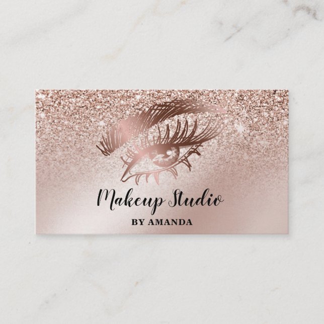 Carte De Visite Maquillage Artiste Yeux Brown Lashes (Devant)