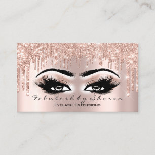 Carte De Visite Maquillage Artiste Yeux Lashes Parties scintillant