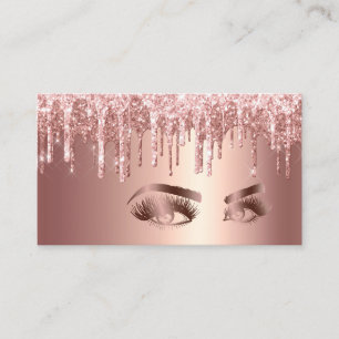 Carte De Visite Maquillage Artiste Yeux Lashes Rose Gold