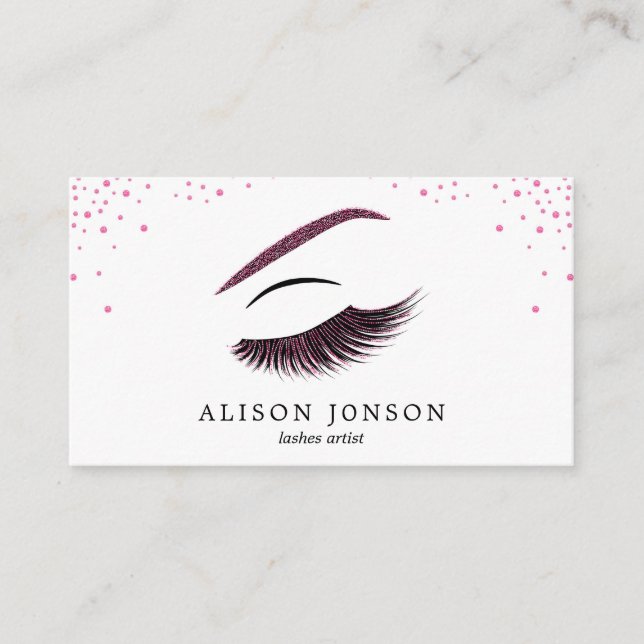 Carte de visite maquillage avec effet parties scin (Devant)