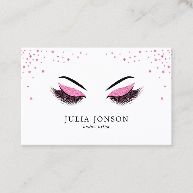 Carte de visite maquillage avec effet parties scin (Devant)