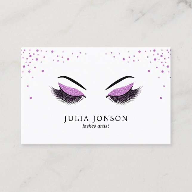 Carte de visite maquillage avec effet parties scin (Devant)