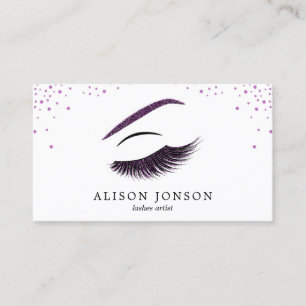 Carte de visite maquillage avec effet parties scin