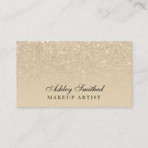 Carte De Visite Maquillage beige d'ombre de parties scintillantes