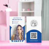 Maquillage bleu arc boho photo qr code logo