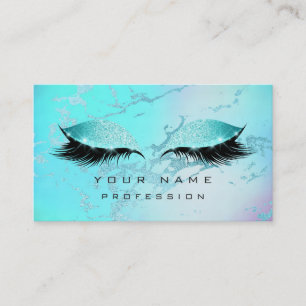 Carte De Visite Maquillage Blue Eyes Lashes Parties scintillant Om