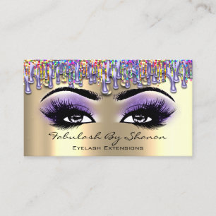 Carte De Visite Maquillage Brow Eyelash Purple Drivers