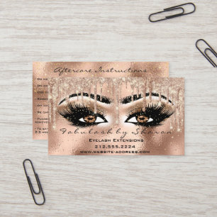 Carte De Visite Maquillage Brown Lashes Eyebrow Lashes  