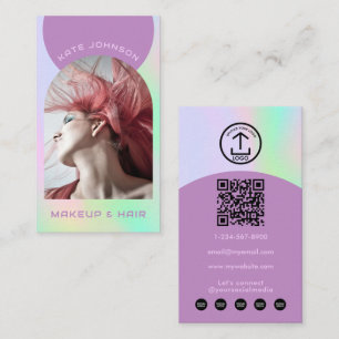 Carte de visite Maquillage Cheveux Arche Photo QR