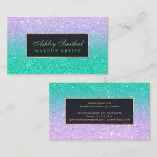 Carte De Visite Maquillage chic d'ombre de parties scintillantes