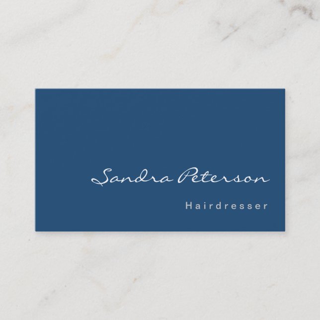 Carte De Visite Maquillage coiffeur bleu Artiste Style Consultant (Devant)