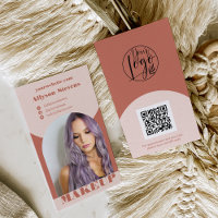 Maquillage d'arc moderne boho photo qr code logo