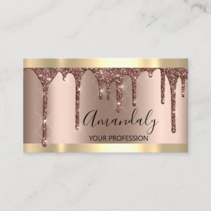 Carte De Visite Maquillage de coiffure Artiste Lash Rose Gold Blus
