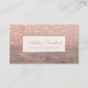 Carte De Visite Maquillage en bois d'ombre de faux de parties