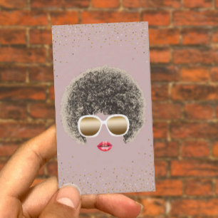 Carte De Visite Maquillage et beauté moderne de confettis d'or de