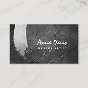 Carte De Visite Maquillage et cheveux argent élégant et moderne