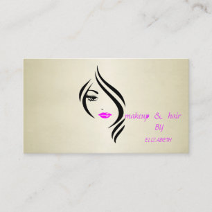 Carte De Visite Maquillage et coiffure professionnels de style chi