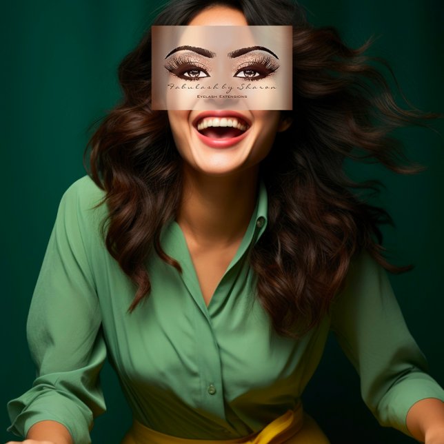 Carte De Visite Maquillage Eyebrod Parties scintillant Lash VIP Ro (Makeup Eyebrow Lash Glitter VIP Rose Gold Spark Business Card)