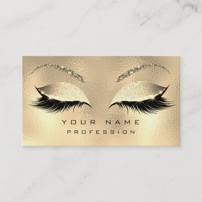 Carte De Visite Maquillage Eyebros Lashes Parties scintillant Diam (Devant)