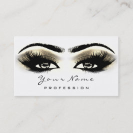 Carte De Visite Maquillage Eyebros yeux Lashes Blanc SPA or