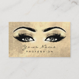 Carte De Visite Maquillage Eyebrow Eyes Lashes Browns Gold