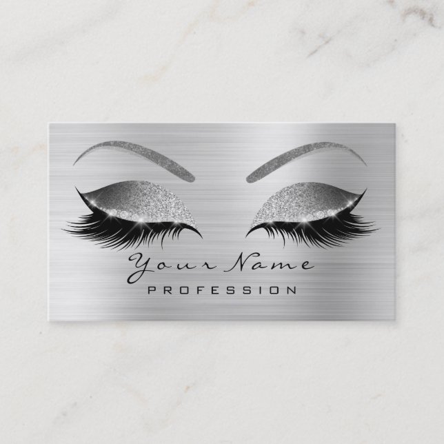 Carte De Visite Maquillage Eyebrow Eyes Lashes Parties scintillant (Devant)
