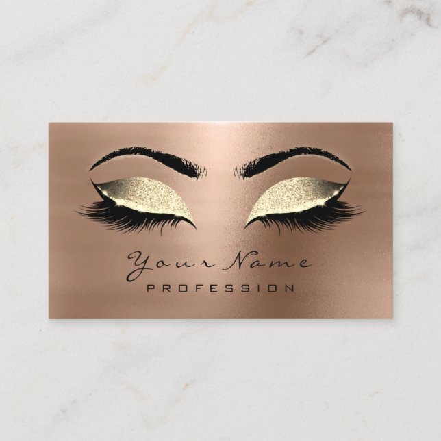 Carte De Visite Maquillage Eyebrow Eyes Lashes Parties scintillant (Devant)