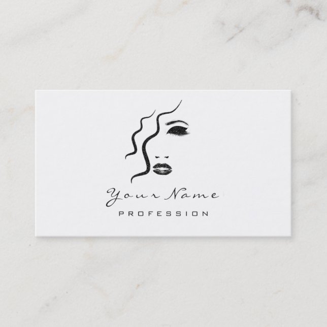 Carte De Visite Maquillage Eyebrow Eyes Lashes Parties scintillant (Devant)