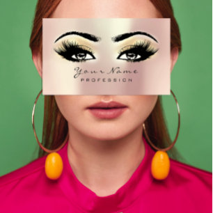 Carte De Visite Maquillage Eyebrow Eyes Lashes Parties scintillant