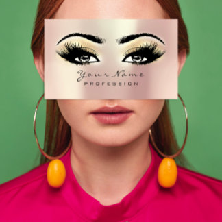 Carte De Visite Maquillage Eyebrow Eyes Lashes Parties scintillant
