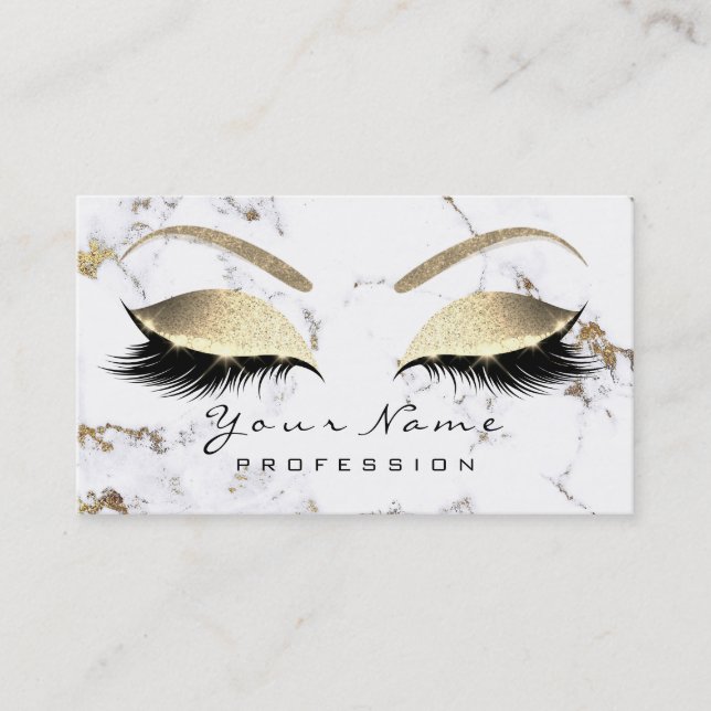 Carte De Visite Maquillage Eyebrow Eyes Lashes Parties scintillant (Devant)