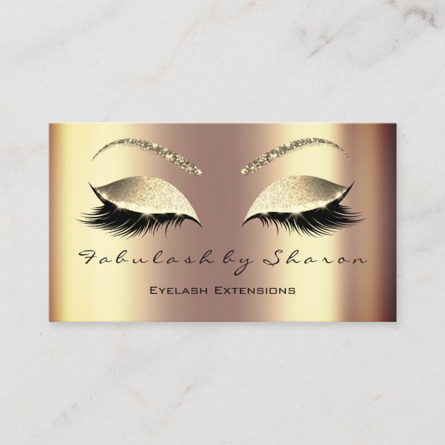 Carte De Visite Maquillage Eyebrow Lashes Parties scintillant Crys (Devant)