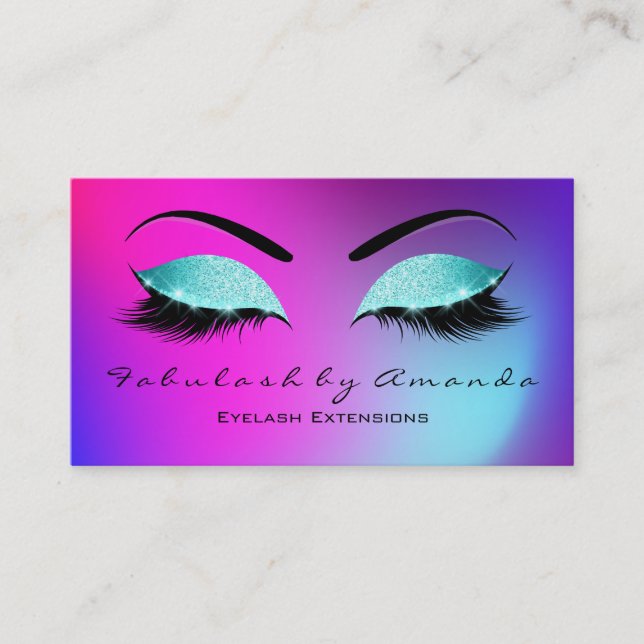 Carte De Visite Maquillage Eyebrow Lashes Parties scintillant Vivi (Devant)