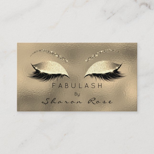Carte De Visite Maquillage Eyebrows Lashes Parties scintillant Dia (Devant)