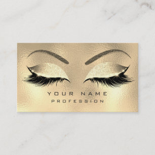 Carte De Visite Maquillage Eyebrows Lashes Parties scintillant Dia