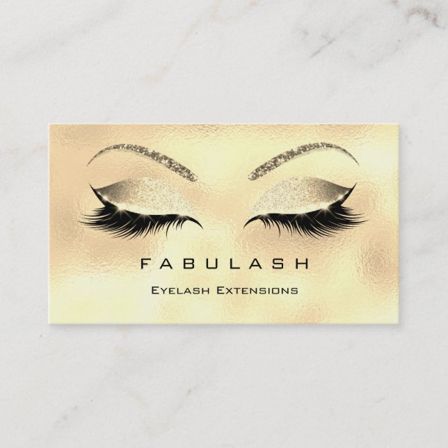 Carte De Visite Maquillage Eyebrows Lashes Parties scintillant Dia (Devant)
