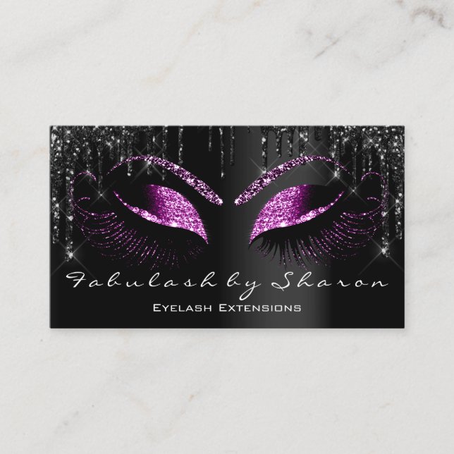 Carte De Visite Maquillage Eyelash Black Drives Professional Berry (Devant)