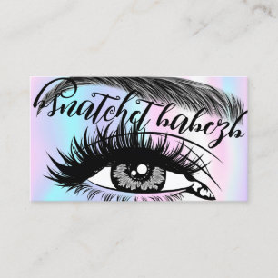 Carte De Visite Maquillage Eyelash Brows Logo QRCode Lumière Holog