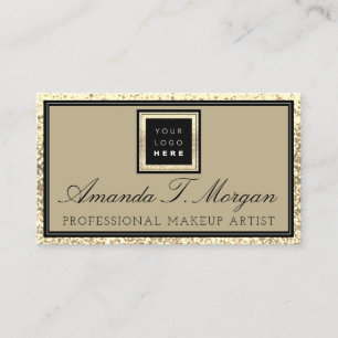 Carte De Visite Maquillage Eyelash Event Planner Logo Gold Royal