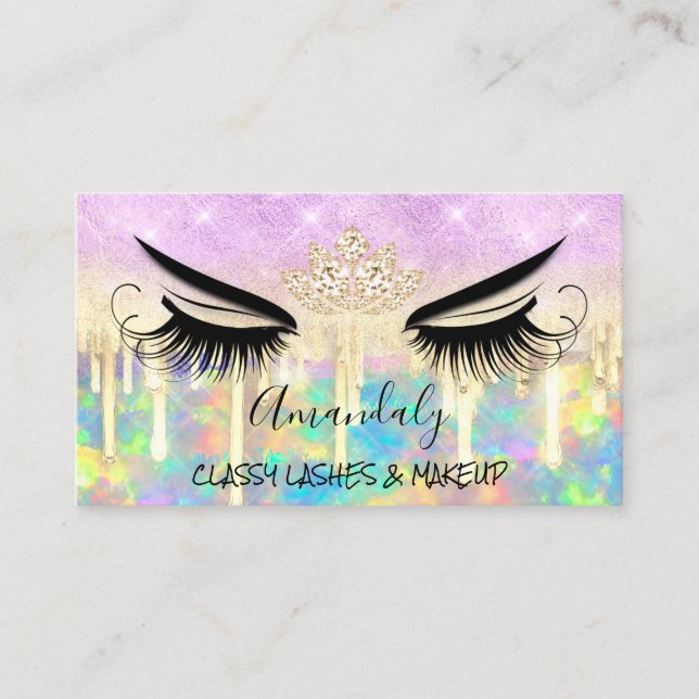 Carte De Visite Maquillage Eyelash Microblade Drivers Logo Lotus D (Devant)