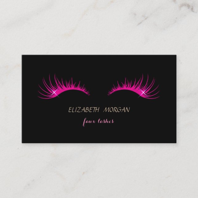 Carte De Visite Maquillage, Faux Lashes (Devant)