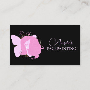 Carte De Visite Maquillage Femme Papillon Facepainting