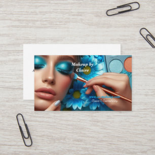 Carte De Visite Maquillage glamour bleu oculaire