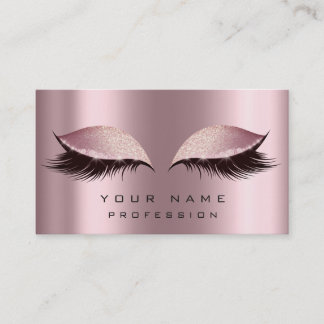 Carte De Visite Maquillage Gold Rose Parties scintillant rose