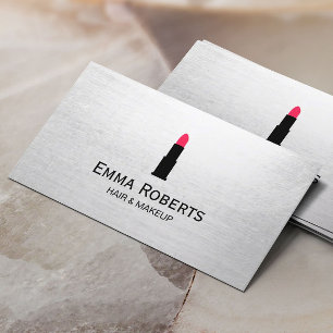 Carte De Visite Maquillage & Hair Stylist Lipstick Élégant minimal
