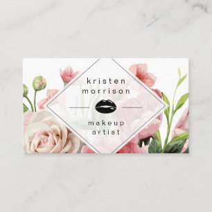 Carte De Visite Maquillage Lèvres Artiste Moderne Minimale Élégant