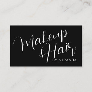 Carte De Visite Maquillage minimaliste moderne et liste d'étoiles 