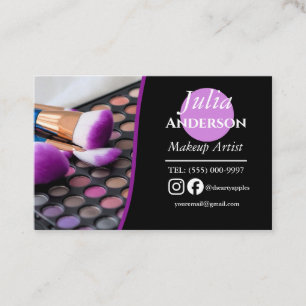 Carte De Visite maquillage moderne Artiste MUA photo petite entrep