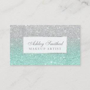Carte De Visite Maquillage moderne d'ombre d'aqua de parties